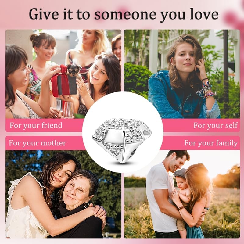 DATOUQI Queen Happy Birthday Hot Air Balloon Family Puppy Charm 925 Sterling Silver Charms for Bracelets and Necklaces Mother's Day Charms for Women - Image 4